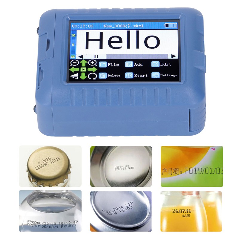 12.7mm 3.5in Mini Smart Inkjet Printer Blue Looking Type C