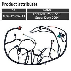 4C3Z-12B637-AA ECH006-FD-T ECH006-FD-2D Cable Assemblies Engine Wiring Harness for Ford Super Duty 6.0L F250-F550 2004 USNumber of Cores: selectable, Pins: 5P