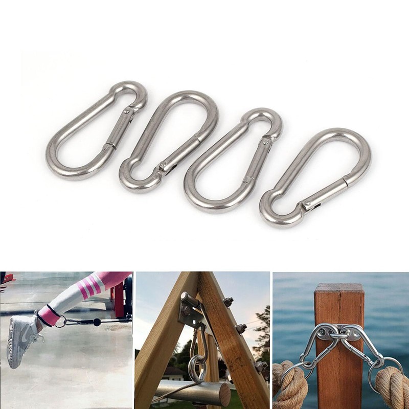 3 Inch 4 Pack Spring Snap Hook-M8x80mm, Cable Machine Accessories
