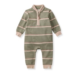 Burt's Bees Baby Infant Boys' 100% Organic Cotton One-Piece Long Sleeve High Neck Jumpsuit Coveralls
