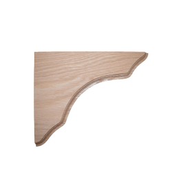 BingLTD - 8 1/4 Inch Oak Shelf Support Bracket - Set of 2 (BRK825-OAK-UNF)