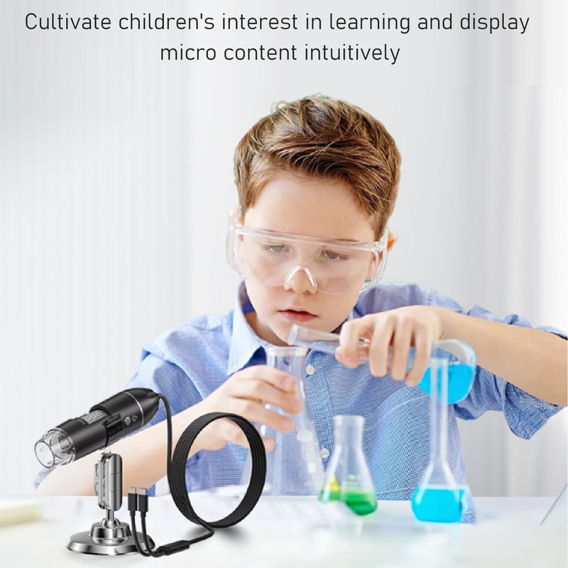 Digital Microscope 2MP 1600X Magnification Handheld USB Microscope Camera for