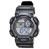 Klepher TE-D282-BK Men's Digital Sports Watch, Waterproof, Multifunctional, Urethane Strap,