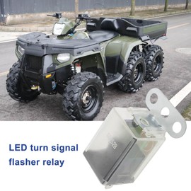 YINETTECH 2PCS 3-Pin Led Turn Signal Flasher Relay 72x30x30mm 12V 160W LED Blinker Relay LED Turn Signal Relay for ATV Scooter Motorcycle Transparent
