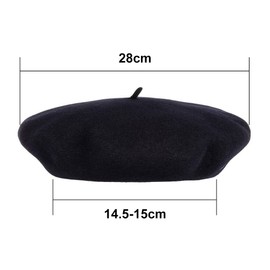 Cerioll Beret Hat, Beret, Beret Hat, Beret Hat Women, Classic French Beret, Beret Hat, Women's French Beret, French Beret, Beret Bordeaux, Beret Hat (Black), black