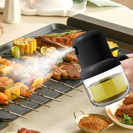 ALINUOYQ Oil Sprayer for Cooking, 6oz/180ml Glass Olive Oil Sprayer Mister, Olive Oil Spray Bottle With Portion Control, Oil Sprayer for Air Fryer Kitchen Gadgets for Cooking, Baking, Salad, BBQ