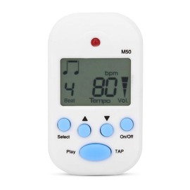 Alomejor Mini metr¨®nomo Port¨¢Til Multifuncional Clip-on Digital Beat Tempo metr¨®nomo para Piano Viol¨ªn Guitarra Trampa Tambor(9 * 7 * 3cm-Blanco)