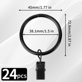 Curtain Hooks For Drapes Black Curtain Rings With Clips Curtain Clips With Rings Curtain Rod Hooks Drapery Hooks Metal Curtain Rings With Hooks Curtain Clips For Drapes Curtain Rod Rings Curtain Clips