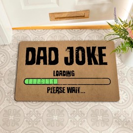 Funny Welcome Doormat Bad Dad Joking Loading Please Wait (23.6 X 15.7 in) Colorful Print Top with Anti-Slip Rubber Back Monogram Doormat Novelty Prank Gift Door Mat for The Entrance Way Indoor