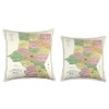 Vintage Iredell County NC Map (1917) Throw Pillow