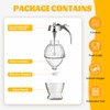 Honey Dispenser, 8oz Honey Dispenser No Drip Glass with Stand,