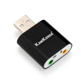 KamKorda USB Audio Adapter | USB to Audio Jack Adapter | Sound Card USB to Aux 3.5mm | Headphone Jack Adapter
