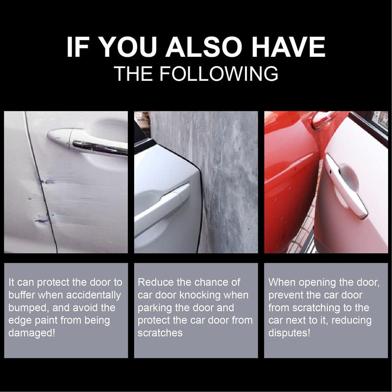 Car Door Edge Guards, 16FT Clear Universal Multifunction Car Door