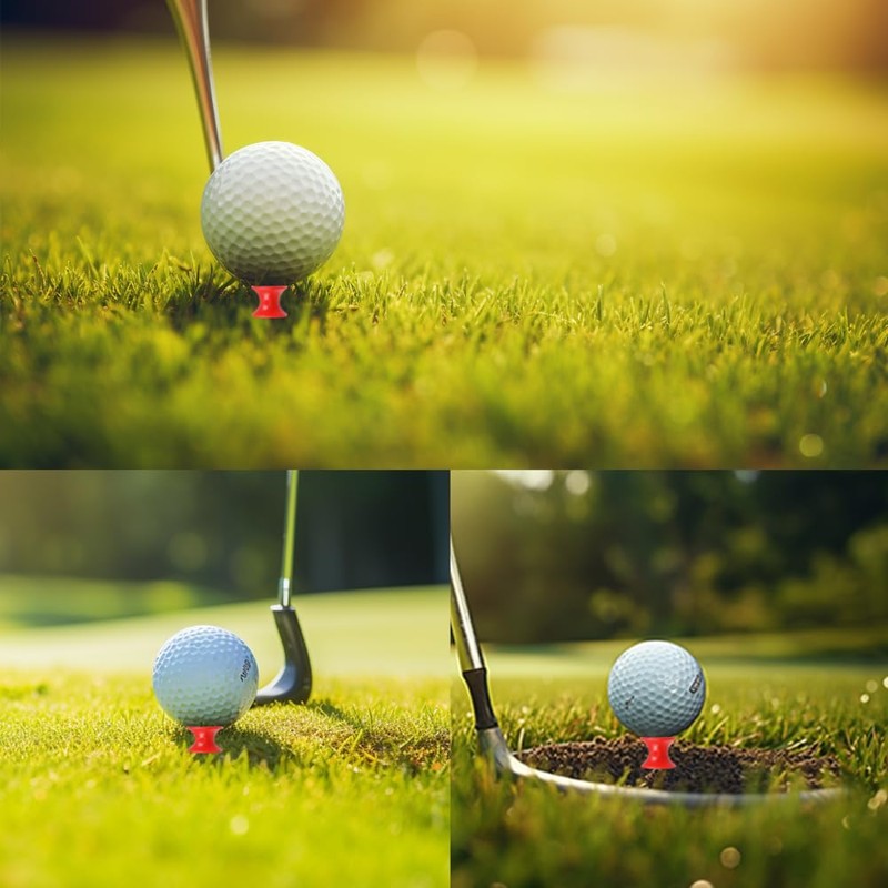 DAZISEN Golf Tees Plastic - 32MM Durable Small Castle Golf