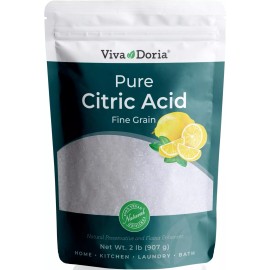 Viva Doria Pure Citric Acid, Fine Grain, 2 Lb. (907 g)
