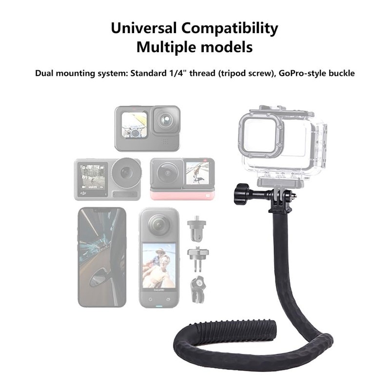 CS PRIORITY Universal Flexible Selfie Stick Bracket 1/4 Monopod Tripod