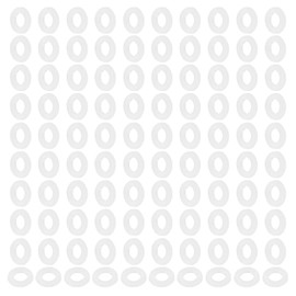 PATIKIL M4 Nylon Flat Washers, 120 Pcs 4mm ID 8mm OD 1mm Thick Plastic Sealing Flat Round Washer Spacer Gaskets Replacement for Plumbing Faucet Hose Fastener Bolt, White
