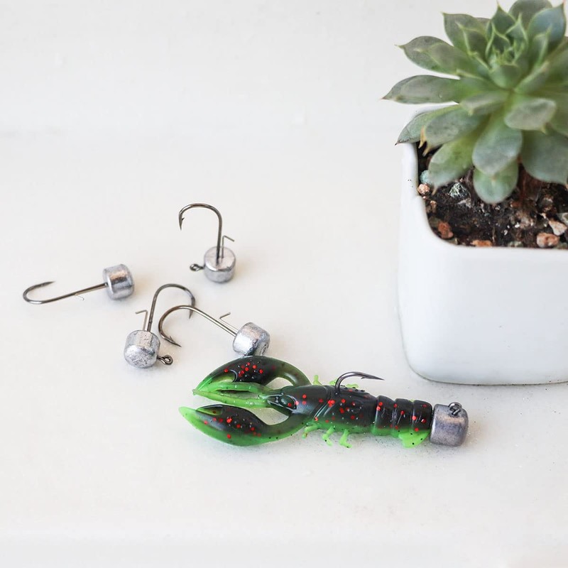 UperUper 50 Pack Ned Rig Jig Hook Kits, Jig Heads
