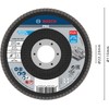 Bosch 1x PRO Metal X571 Flap Disc Straight Version Fiber