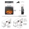 Innoflame 18" Electric Fireplace Insert, Ultra-Thin Fireplace Heater with Log