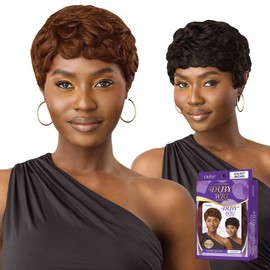 Outre Duby Wig - Human Hair - Pin Curl Pixie (JET BLACK 1)