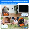 Camping Fan with LED Lantern, Portable Fan Rechargeable Battery Powered