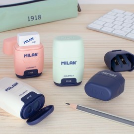MILAN® Blister Sharpener Compact 1918 Assorted Colours