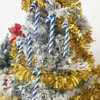 6 PCS 13cm Glitter Candy Cane Christmas Tree Decorations, Glitter