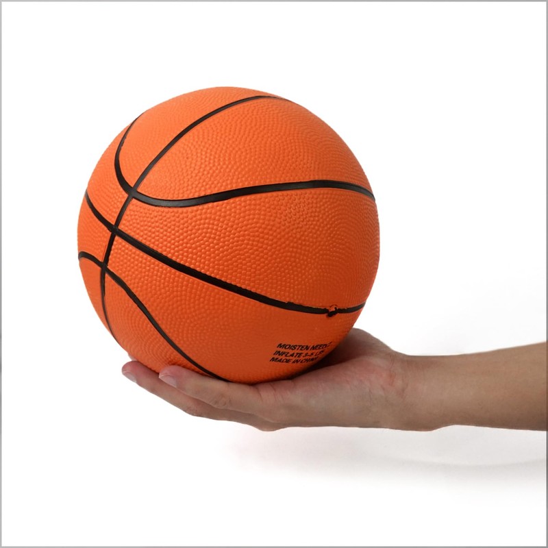 Aoneky Indoor/Outdoor Mini Rubber Basketball with Pump - Size 6
