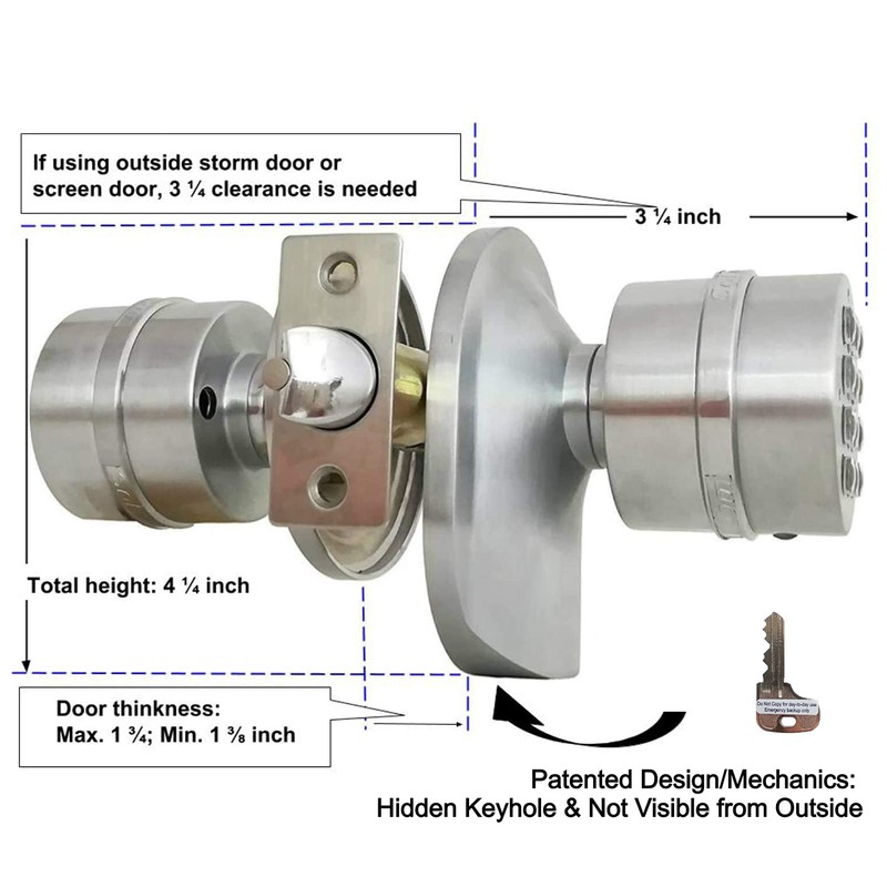 SoHoMiLL® Electronic Keypad Door Knob SoHo Mill® and Lock Set