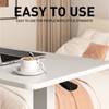 Ywin Adjustable Height Side Table, Adjustable Bedside Table with Wheels,