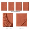 Bysure 6 Pieces Bed Sheets SetFull Terracotta - Hotel Luxury