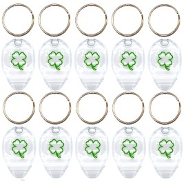 Nwsrayu Plastic Scraper for Lottery Tickets, Stickers, Labels, Films, Clover Lottery Scratcher, Lotto Scratcher With Keychain, Gambler Lucky gift (10)