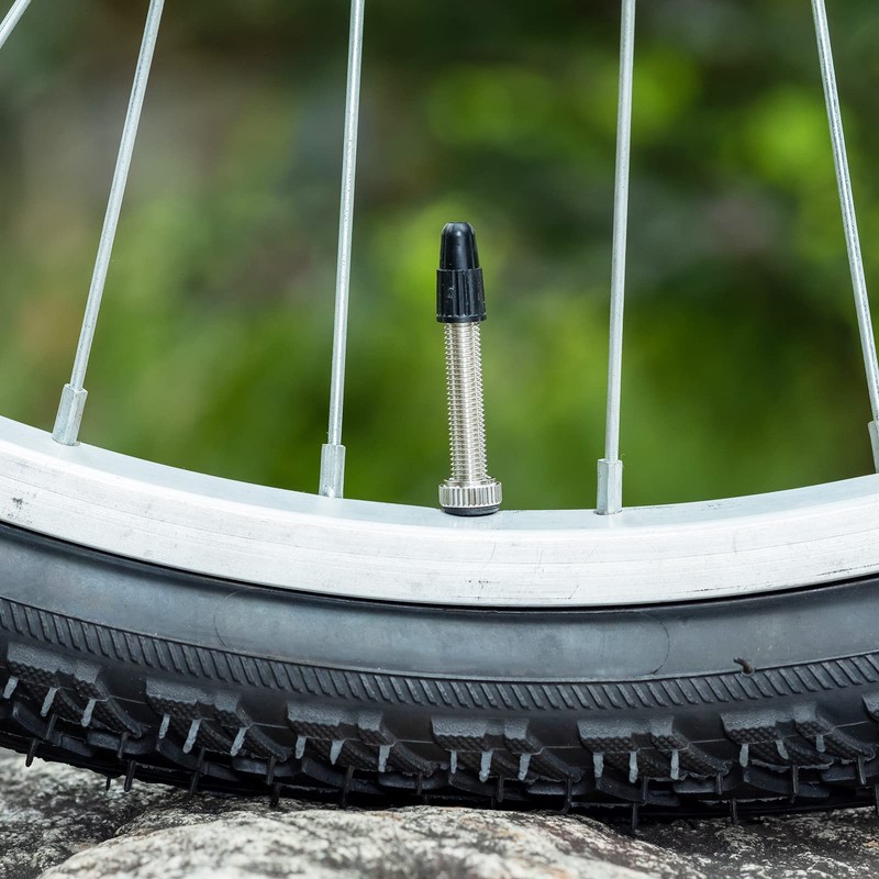 HZJD Pack of 2 Bicycle Tubeless Air Valve Stem, Tubeless