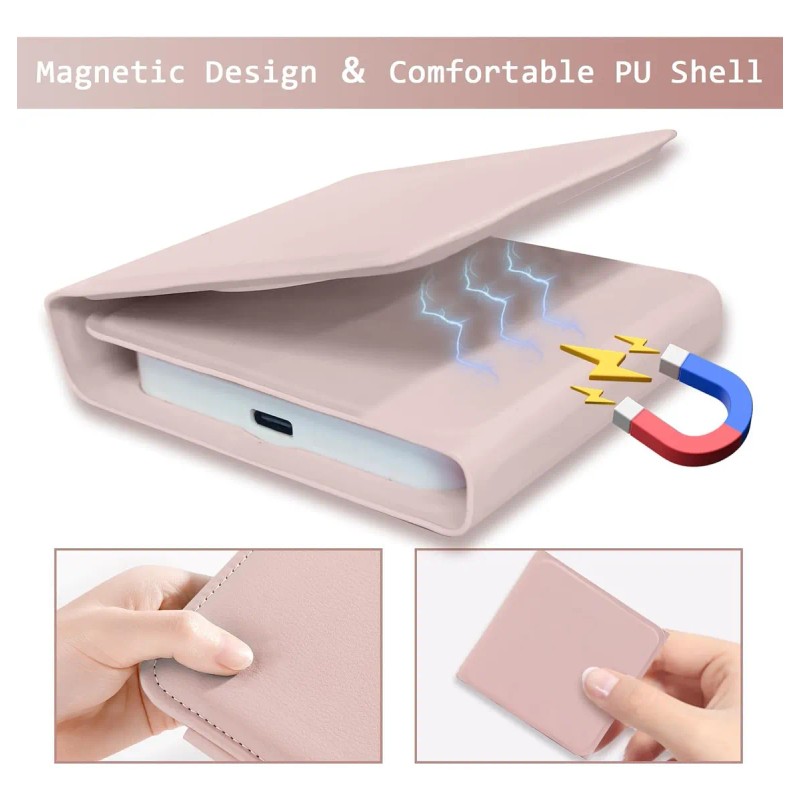 Recargable Espejo De Maquillaje Luz Tríptica Aumento 5x/10x