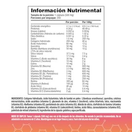 Vitaminas Premium De Biotina, Colágeno, Ácido Hialurónico Y Queratina Con Vitamina B1, B2, B3, B5, B6 Y B12 | 18 Ingredientes activos - 200 Cápsulas |