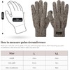 Guantes de punto de lana cálida para dedos completos, unisex,