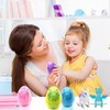KATELUO Easter Eggs Toys, Plastic Eggs Easter, 4 Pieces Filled