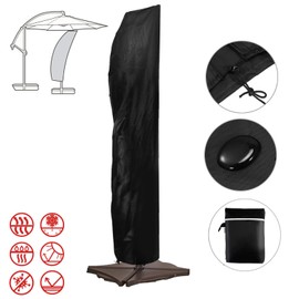 Neverland 210D Oxford Parasol Protective Cover for Parasol, Protective Cover for Parasols, Weatherproof, UV-Resistant, Snow-Proof, Suitable for Parasols