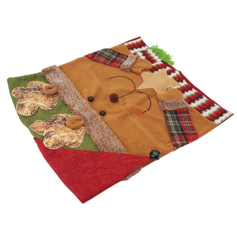 Xmas Dinner Chair Back Covers Easy To Install Soft Anti