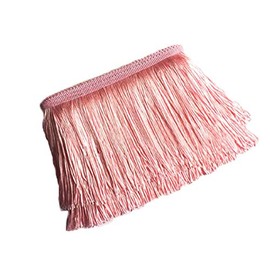 Yalulu 10 Metres Length 10 cm Width Tassel Silk Fringe Cut Fringe Trim Costume Tassel Trimming Apparel Fringe Ribbon Sewing Accessories (Pink)