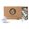 Green Swing 70mm White & Green Bamboo Golf Tees 30pcs