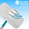 Zeltauto 4 Pack Reusable Scrub Mop Pad for Flash Speedmop