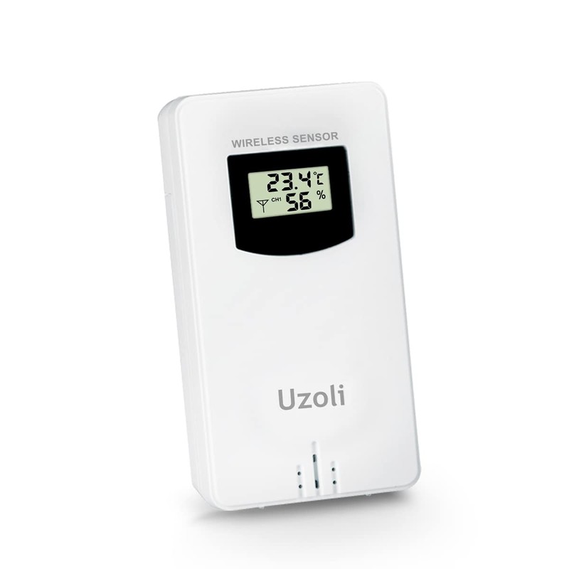 Uzoli Outdoor Sensor Replacement Sensor for Weather Station EM3390, EM3405,