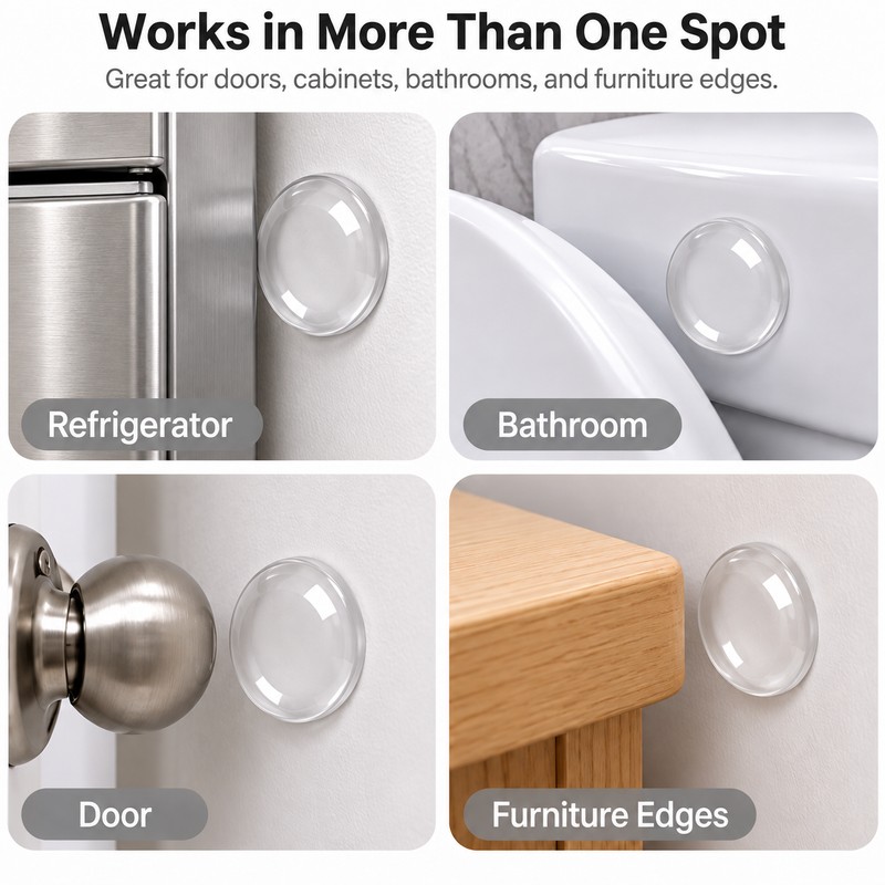 Clear Soft Rubber Door Knob Wall Protector for Wall Protection