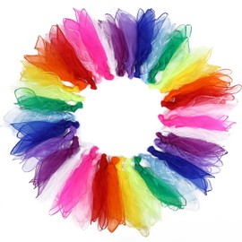Juggling Cloths Chiffon Cloths for Dancing, 36 pieces.