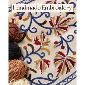 Miss Adola Aesthetic Embroidery Tote Bag for Women - Reusable Canvas Cloth Shoulder Bag with Cute 3d Brown Leaf Embroidered Designer Shopping Bag for Grocery, Work, Book, Vacation