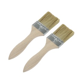 logyues 2 Pcs Chip Paint Brush Natural Bristle Painting Brushes for Varnishes 2"