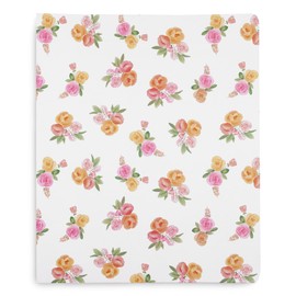 Steel Mill & Co 2-Pack Cute Decorative Hardcover 3 Ring Binders for Letter Size Paper, 1 Inch Round Rings, Binder Organizer Set for School/Office, Full Posey/Scattered Posey