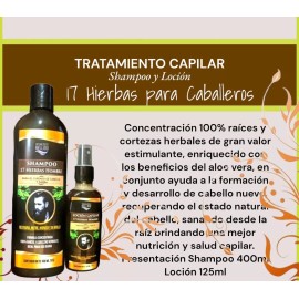 Naturalmente Bellido Tratamiento Capilar Shampoo Y Loción 17 Hierbas Caballeros